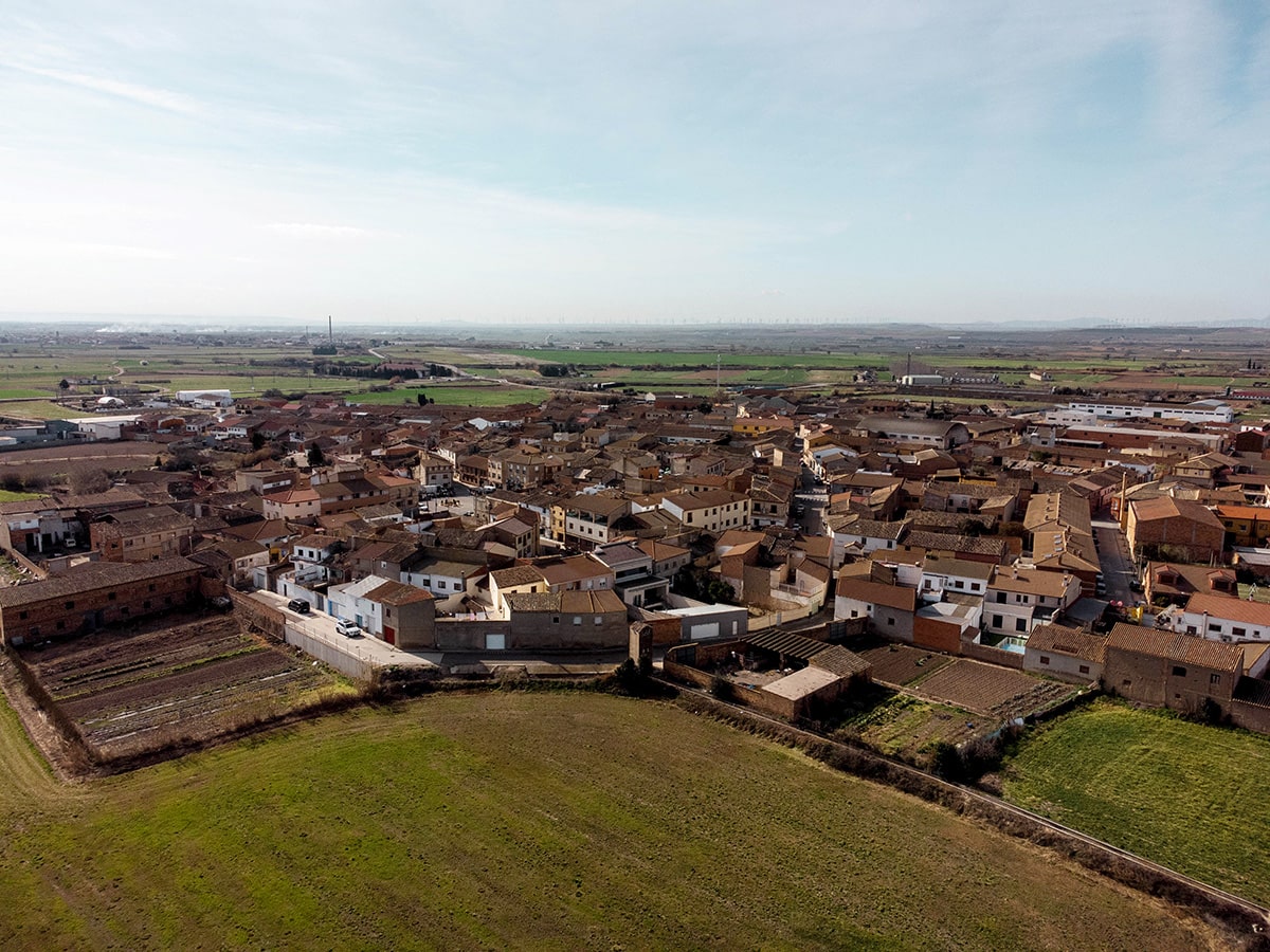 Vista aérea de Boquiñeni (Fuente: Ayuntamiento de Boquiñeni)