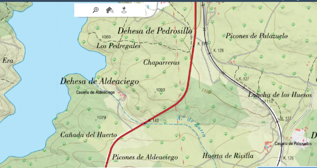 Caserío de Aldeaciego. Captura de pantalla a partir de IBERPIXC (IGN), de fecha 15.06.2025
