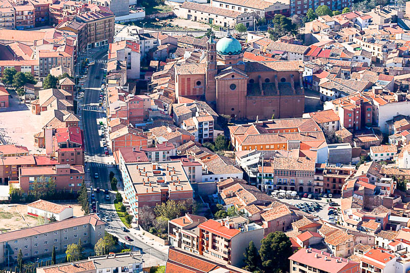 Vista aérea de La Almunia de Doña Godina (fuente: https://www.laalmunia.es/galeria-multimedia/fotos-actualidad#). 