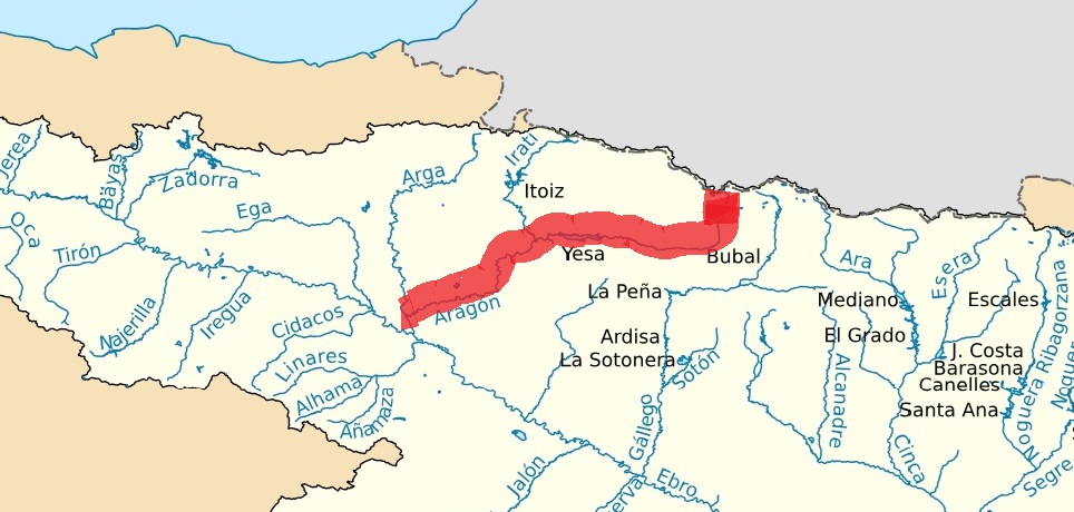 El río Aragón en el cauce medio del Ebro