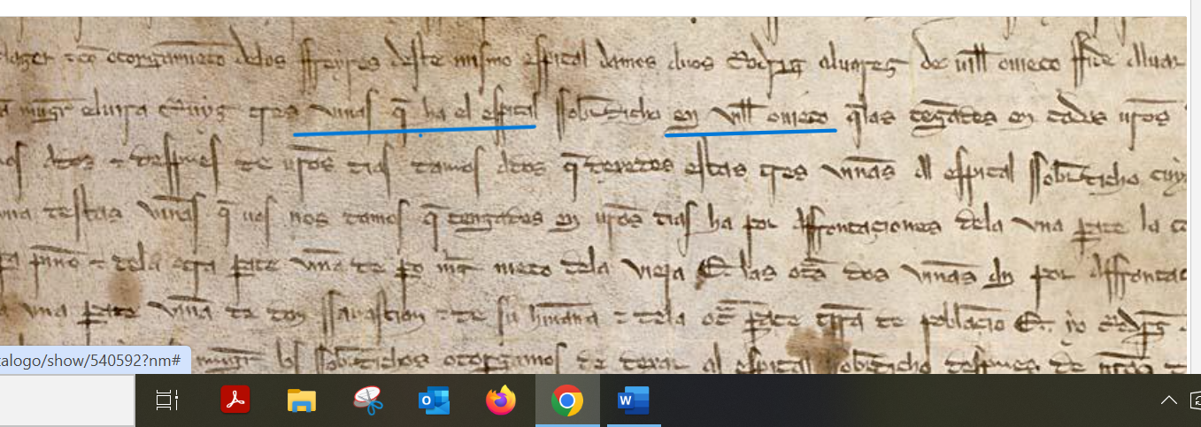 "...tres vinas que ha el espital.....en Villovieco....", Carta partida por ABC por la que fray Pedro González, en Carrión de los Condes (Palencia), entrega a Rodrigo Álvarez de Villovieco  tres viñas que posee en Villovieco (Palencia), 1288,  ARCHV, PARES.