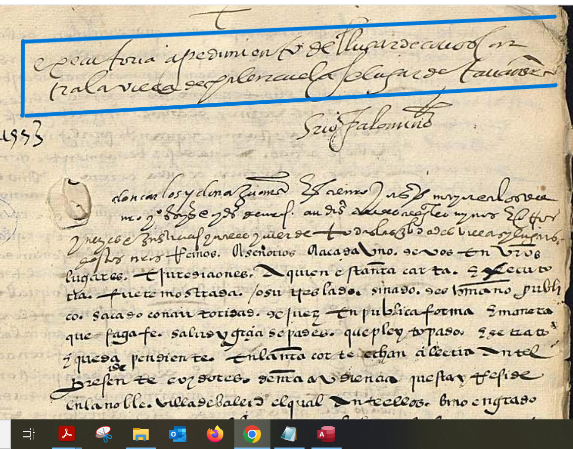 "Ejecutoria a pedimiento del lugar de Covos contra la villa de Palenzuela y el lugar de Tavanera....", Ejecutoria del pleito litigado por el concejo, justicia y regimiento de Cobos de Cerrato (Palencia), con los concejos de Palenzuela y Tabanera de Cerrato (Palencia), sobre el aprovechamiento de un término comunal, 1553, ARCHV, PARES.