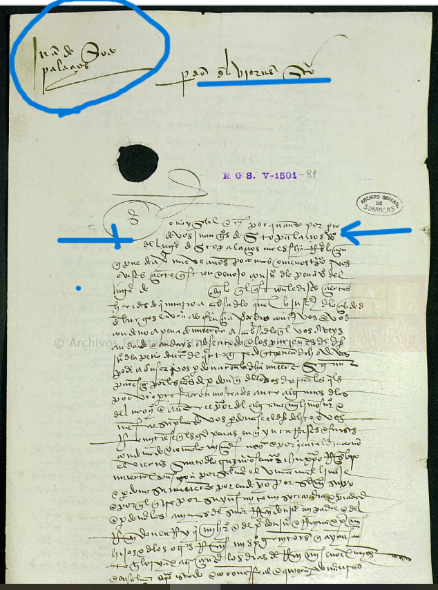 "Juan de Soto Palacios...de Soto Palacios v(ecin)o del logar de Soto Palacios...", Perdon de viernes santo, 1501, AGS, PARES.