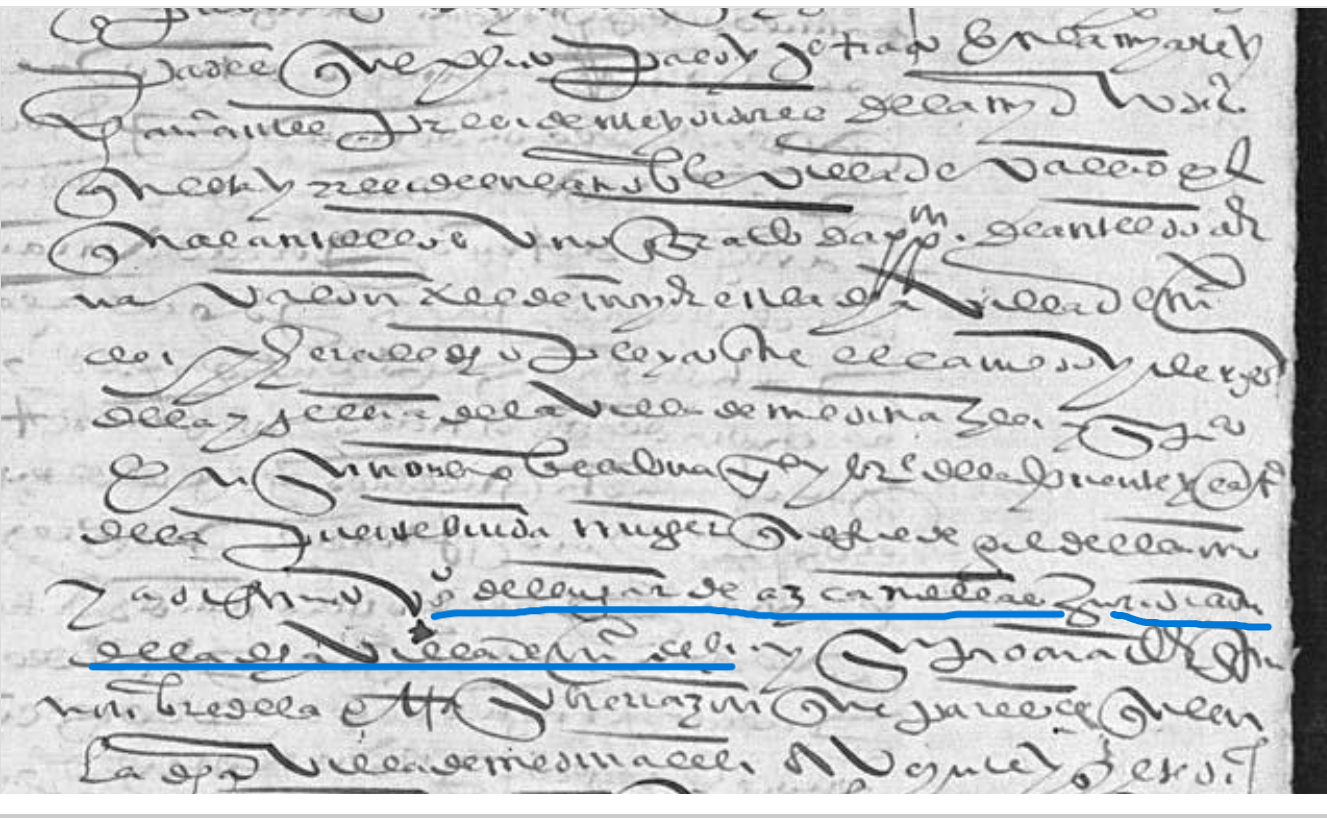 vos del lugar de Azcamellas....", Ejecutoria del pleito litigado por el cabildo eclesiástico de Medinaceli (Soria) con Bartolomé de la Puente y Catalina de la Puente, vecinos de Azcamellas (Soria), sobre deuda de cereal por censo, 1560, ARCHV, PARES.