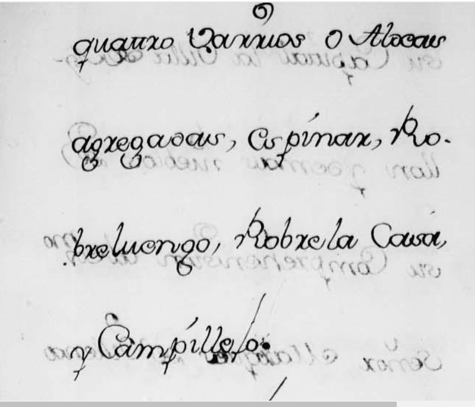 "·...y sus cuatro varrios o aldeas agregadas Espinar, Robreluengo, Robrelacasa y Campillejo", 1751, CME, PARES (en Campillo de Ranas). 