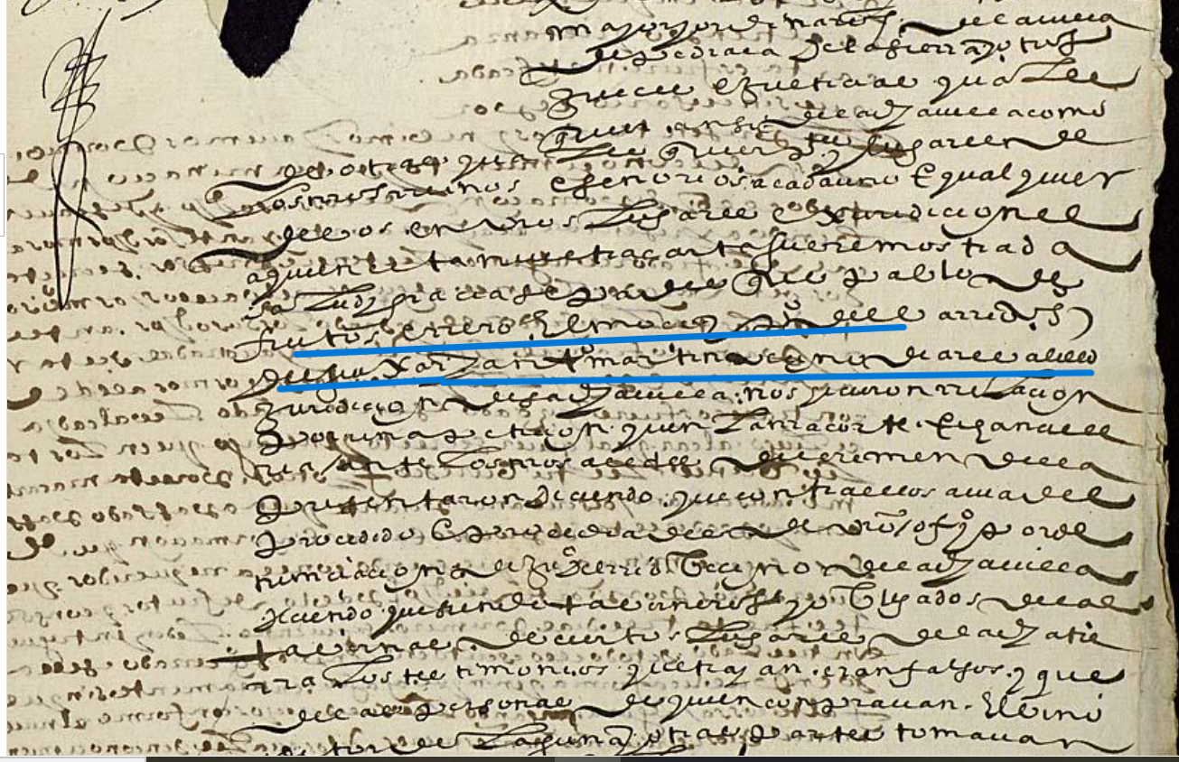 "...Pablo de Frutos Errero el Mozo v(e)z(in)os del....Grixar y Ant(oni)o Martin vecino de Arevalillo...", eal provisión inhibitoria, de emplazamiento y compulsoria dirigida a la justicia de Pedraza (Segovia) a petición de Antonio Martín, vecino de Arevalillo de Cega (Segovia), Pedro de Barrio y Pablo de Frutos el Mozo, vecinos de El Guijar (Segovia), 1595, ARCHV, PARES.