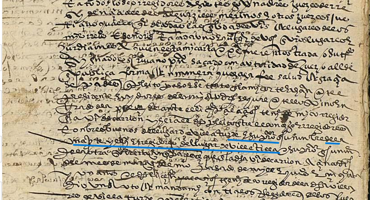 "..de la una parte....rregidores del lugar de Villotilla", Ejecutoria del pleito litigado por el concejo, justicia y regimiento de Villaturde (Palencia), con el concejo, justicia y regimiento de Villotilla,1557, ARCHV, PARES.