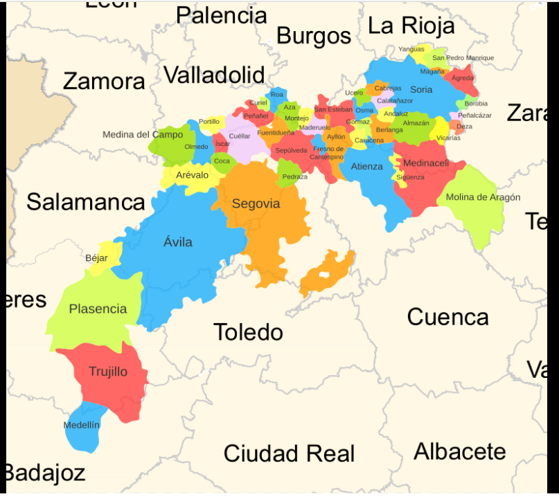 Las Comunidades de Villa y Tierra de la Extremadura castellana (Fuente Wikipedia, 22.01.2025)