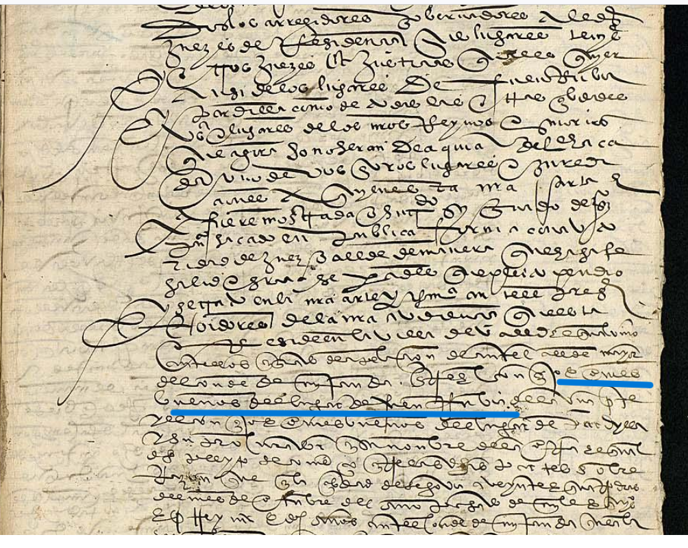 Ex(ecutori)a a pedim(ient)o del lugar de Fuenrubia.....e omes buenos del lugar de Fuenrubia...", Ejecutoria del pleito litigado por el Concejo de Honrubia de la Cuesta (Segovia), con el Concejo de Pardilla, 1547, ARCHV, PARES.