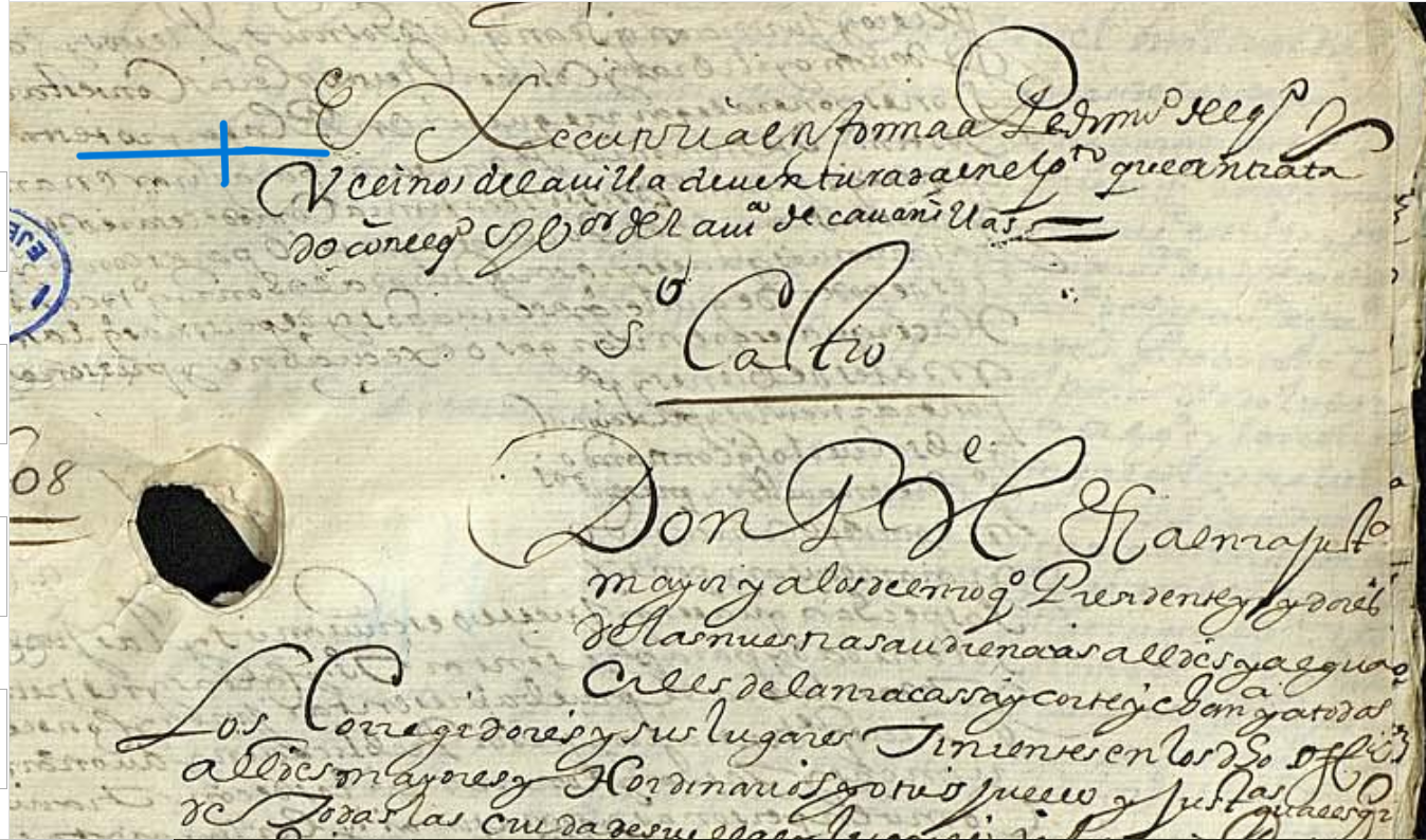 "Executoria en forma de pedim(ien)to del q(oncej)o y vecinos de la uilla de Uenturada...", Ejecutoria del pleito litigado por el concejo de Venturada (Madrid) con el concejo de Cabanillas de la Sierra, 1608, ARCHV, PARES.