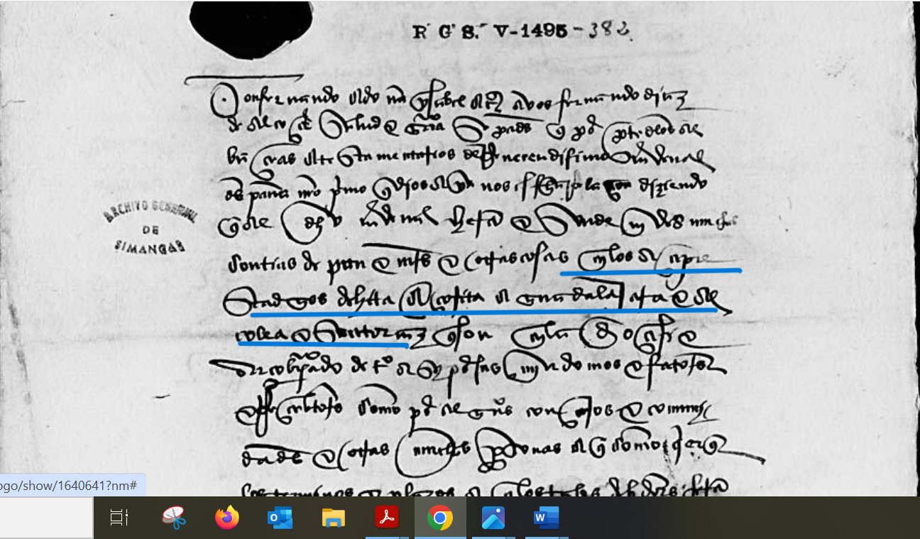 "...en los arciprestazgos de Hita e Çorita e Guadalajara e Alcolea e Santorcaz...", Ejecución de las deudas al Cardenal de España, ya difunto, en  distintos arciprestazgos, 1495,  AGS, PARES.