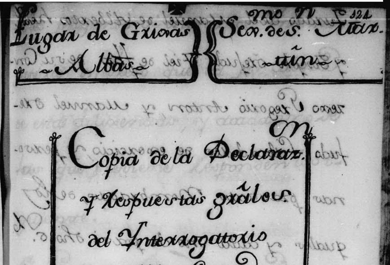 Catastro del Marqués de la Ensenada. Copia del interrogatorio en el lugar de "Grijas Albas", en 1752.  PARES. 