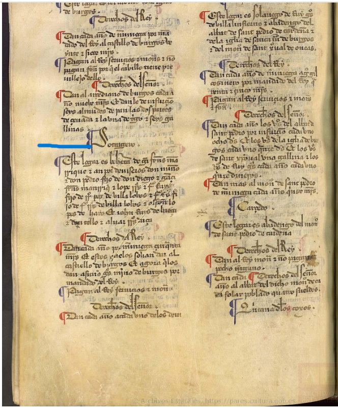 Sotragero. Este logar es behetria de G(arç)i Fe(r)n(ande)z Ma(n)rrique", Merindad XIII, Merindad de Burgos, ca. 1351, LBecerroBehetríasLeón. Copia de 1475-1499; ARCHV, PARES