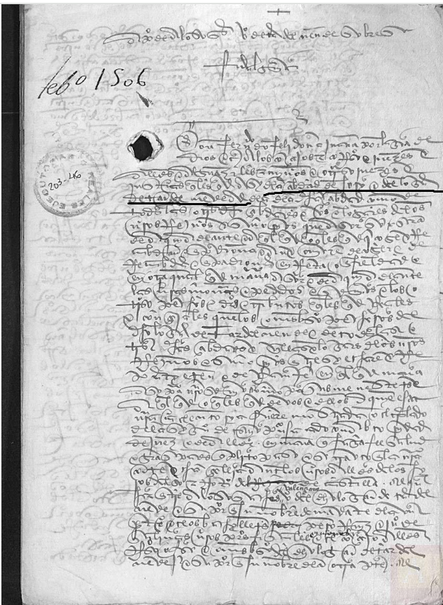 "...de la cibdad de Soria e del logar de Tardelcuende...", Ejecutoria del pleito litigado por Alonso Sánchez, vecino de Tardelcuende (Soria), 1506, ARCHV, PARES.