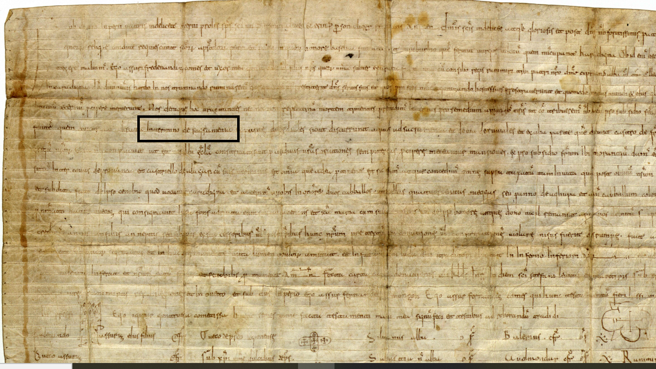 ..fontem quam vocant aderatam in termino de Sagramenia...", Assur Fernández, conde de Monzón de Campos, y su esposa Guntroda, donan, con aprobación de Ramiro II de León, al monasterio de San Pedro de Cardeña un lugar en la sierra de Montejo de la Vega, término de Sacramenia, 943, AHNOB, PARES. (Véase, con todo, lo señalado en torno a la fecha auténtica del documento).