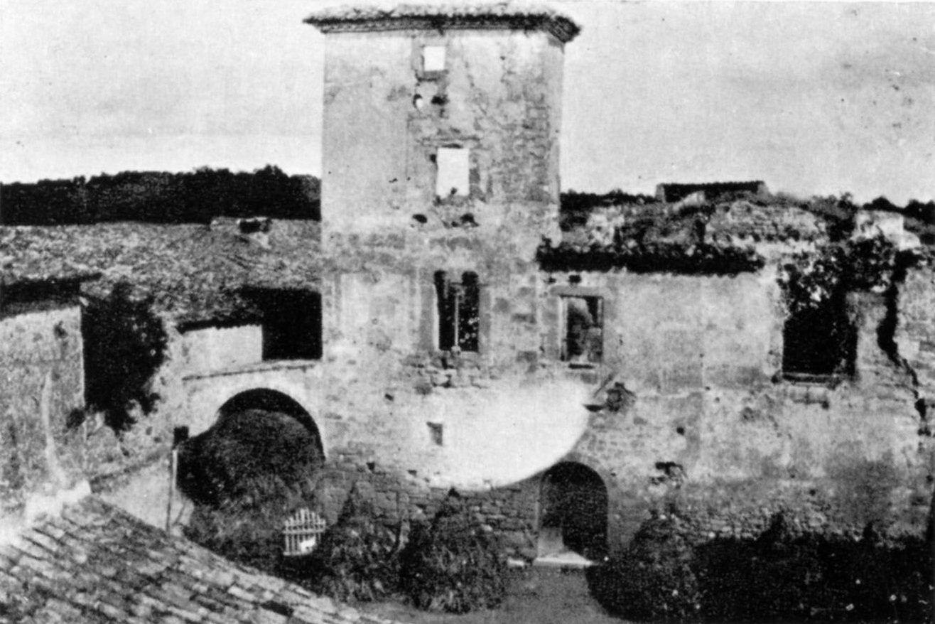 L'antic palau o castell de l'ardiaca el 1926.