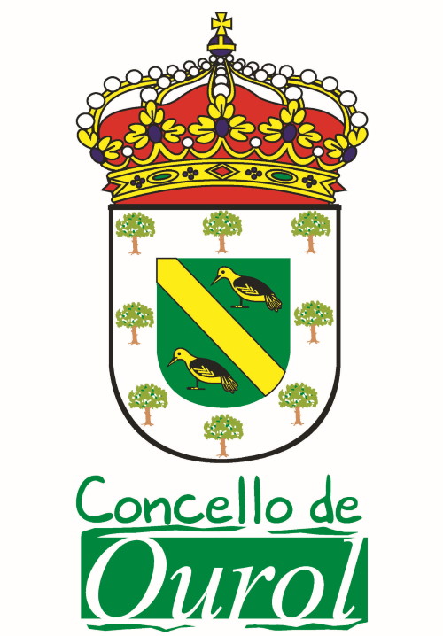 Escudo parlante do concello de Ourol, coa presunta explicación do topónimo