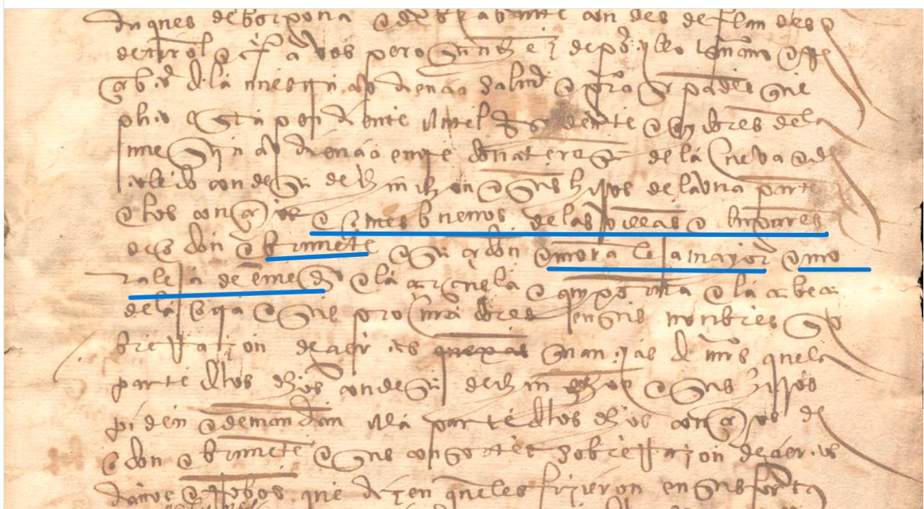 "...e omes buenos de las villas e lugares....e Brunete...e Moraleja Mayor e Moraleja de E(n)medio....", Probanza de un pleito entre la Duquesa de Chinchón y diversos concejos vecinos, 1524-1529, ARCHV, PARES.  "Moraleja", 1631, CSal.