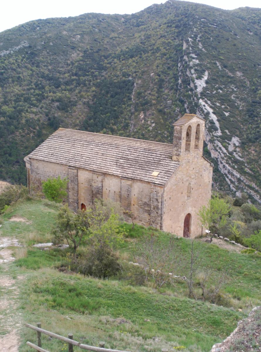 Ermita de San Román de Castro (imagen procedente de Wikiloc; enlace: https://ca.wikiloc.com/rutes-a-peu/la-puebla-de-castro-ermita-de-san-roman-de-castro-732-m-12963538)