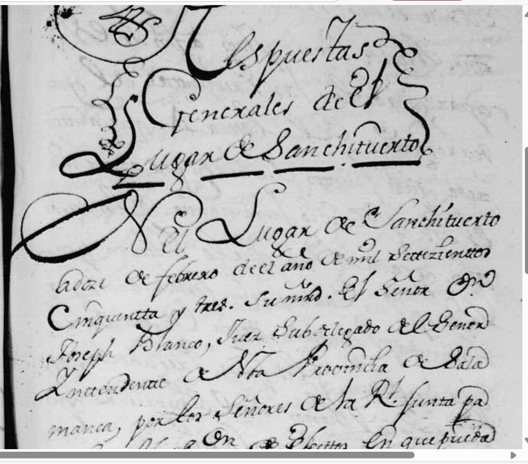 "En el lugar de Sanchituerto...", 1753, CME, PARES.