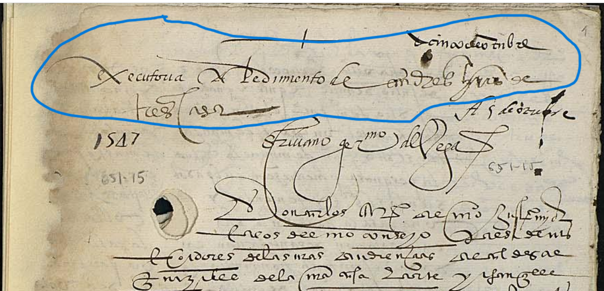 "Executoria a pedimiento de Andres Hernandez de Tres Casas...", Ejecutoria de Andres Hernández de Tres Casas, vecino de Vallelado, 1547, ARCHV, PARES.