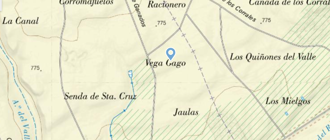 Vega Gago, imagen capturada de IBERPIX (IGN)