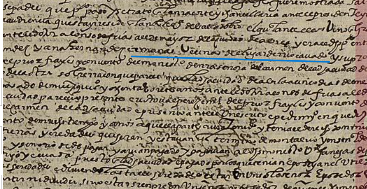 "...ermanas vecinas de el lugar de Riocauado...", Ejecutoria del pleito litigado por el Monasterio de Nuestra Señora del Carmen, Orden del Carmen Descalzo, de Ávila, con Catalina y Ana Hernández, hermanas y vecinas de Riocabado, 1589, ARCHV, PARES.