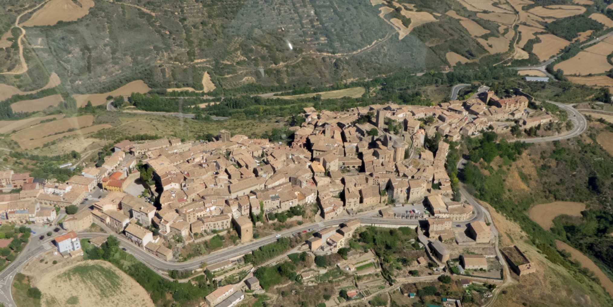 Vista aérea de Sos del Rey Católico (Fuente: https://www.rutadeltiempo.es).